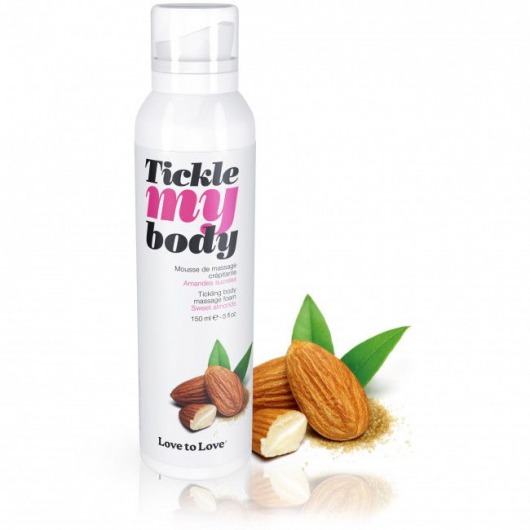Массажная хрустящая пенка Tickle My Body Sweet Almonds с ароматом миндаля - 150 мл. - Love to Love - купить с доставкой в Волгограде
