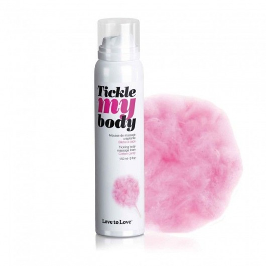 Массажная хрустящая пенка Tickle My Body Cotton Candy с ароматом сладкой ваты - 150 мл. - Love to Love - купить с доставкой в Волгограде