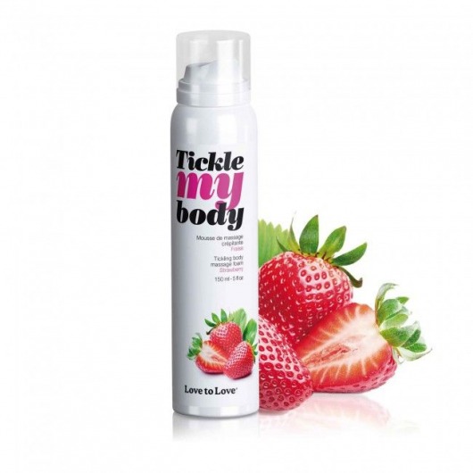 Массажная хрустящая пенка Tickle My Body Strawberry с ароматом клубники - 150 мл. - Love to Love - купить с доставкой в Волгограде