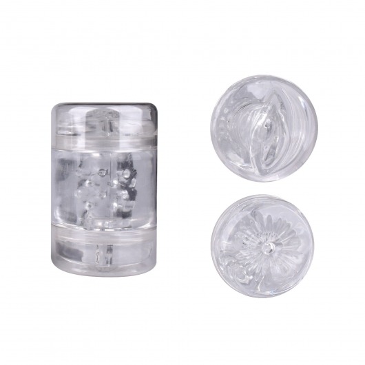 Прозрачный двусторонний мастурбатор Joy Cup - вагина и анус - Erokay - в Волгограде купить с доставкой