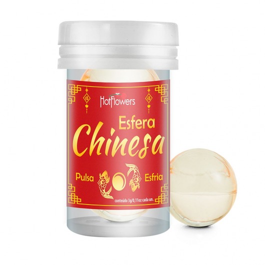 Интимный гель Chinesa Esfera с охлаждающе-пульсирующим эффектом (2 шарика по 3 гр.) - HotFlowers - купить с доставкой в Волгограде