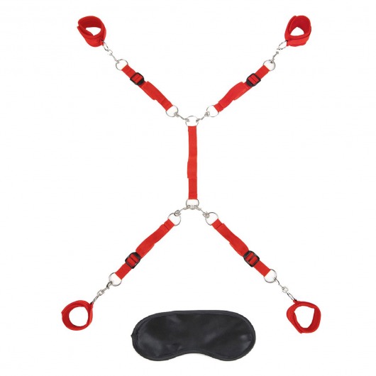Красная фиксация на матрас Classic Bedspreader - Lux Fetish - купить с доставкой в Волгограде