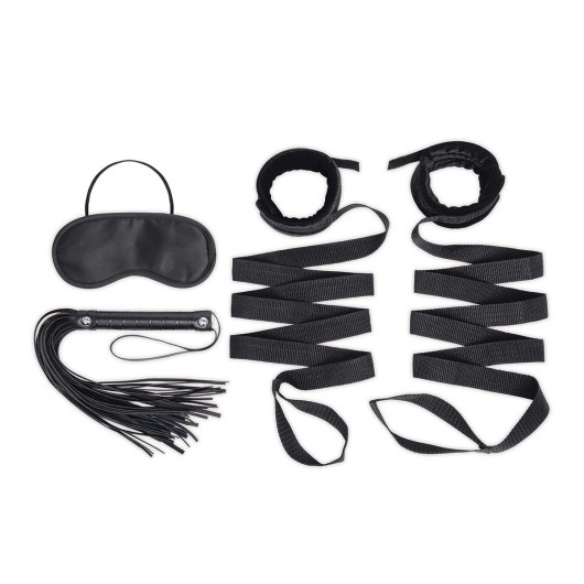 Эротический набор 4PC Bondage Bed Strap   Flogger Kit - Lux Fetish - купить с доставкой в Волгограде