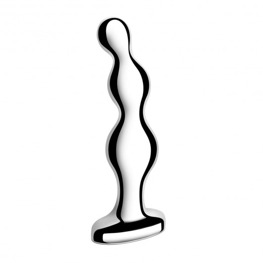 Стальной анальный фаллоимитатор для простаты Stainless Steel Anal Beads - 13 см. - b-Vibe - в Волгограде купить с доставкой