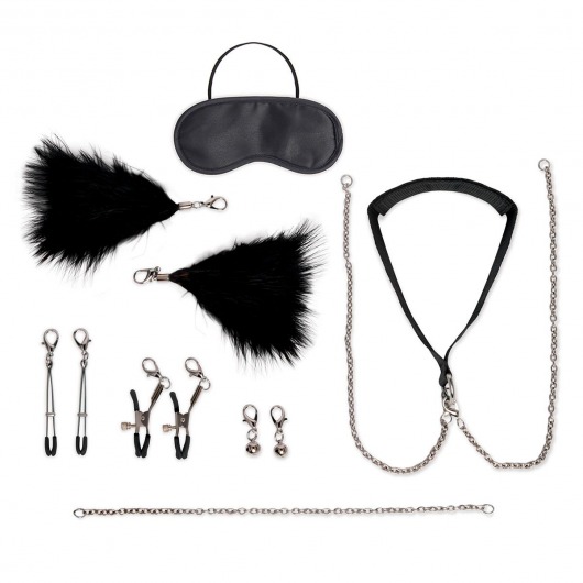 Большой эротический набор из 12 предметов Interchangeable Collar   Nipple Clips Set - Lux Fetish - купить с доставкой в Волгограде