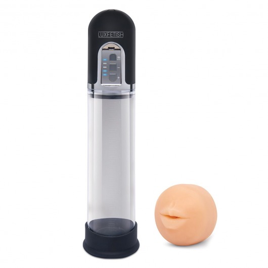 Автоматическая вакуумная помпа-мастурбатор Blowjob Auto Sucker Penis Enlarger Pump - Lux Fetish - в Волгограде купить с доставкой
