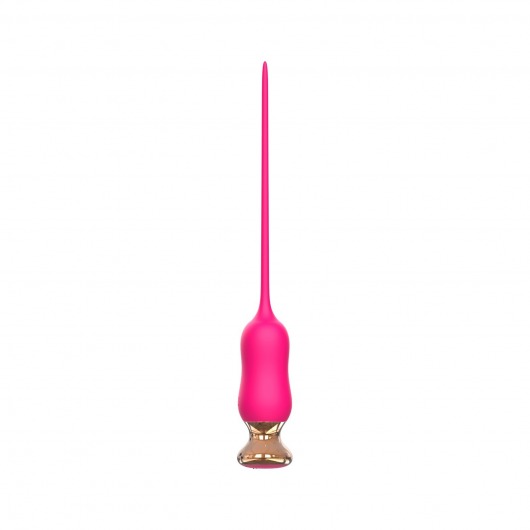 Розовый тонкий стимулятор Nipple Vibrator - 23 см. - I-MOON - купить с доставкой в Волгограде