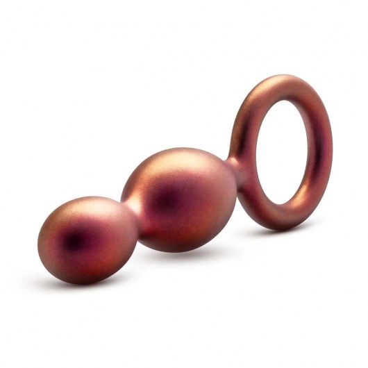 Коричневый анальный стимулятор Duo Loop Copper Anal Plug - 13,3 см. - Blush Novelties