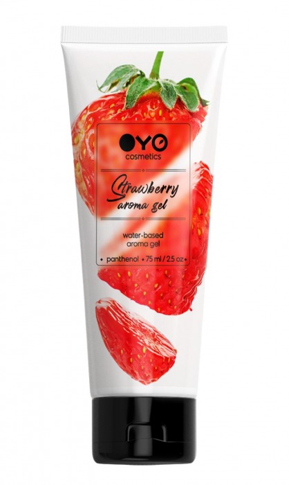 Лубрикант на водной основе OYO Aroma Gel Strawberry с ароматом клубники - 75 мл. - OYO - купить с доставкой в Волгограде