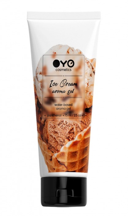 Лубрикант на водной основе OYO Aroma Gel Ice Cream с ароматом пломбира - 75 мл. - OYO - купить с доставкой в Волгограде