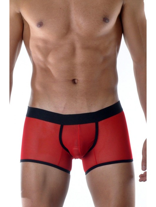 Красные мужские полупрозрачные трусы-боксеры - Don Moris купить с доставкой
