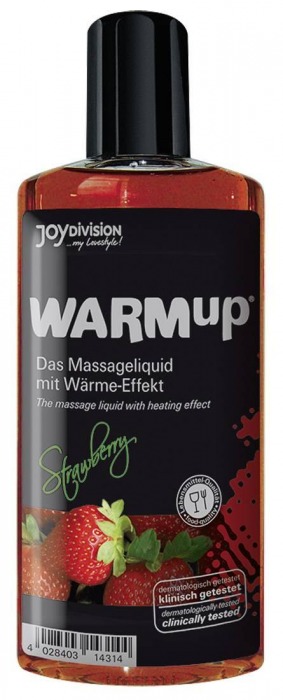 Разогревающее масло WARMup Strawberry - 150 мл. - Joy Division - купить с доставкой в Волгограде