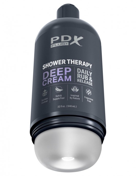 Мастурбатор в бутылке Shower Therapy Deep Cream - Pipedream - в Волгограде купить с доставкой
