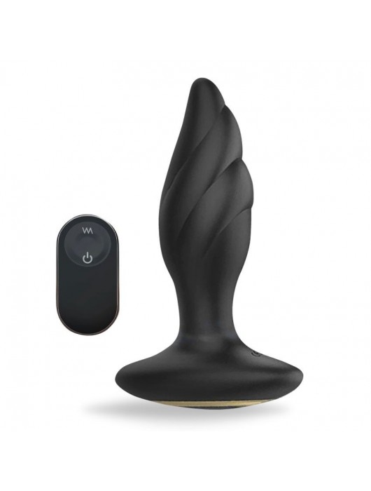 Черный анальный вибромассажер Whirlwind-RCT - 14,4 см. - S-HANDE
