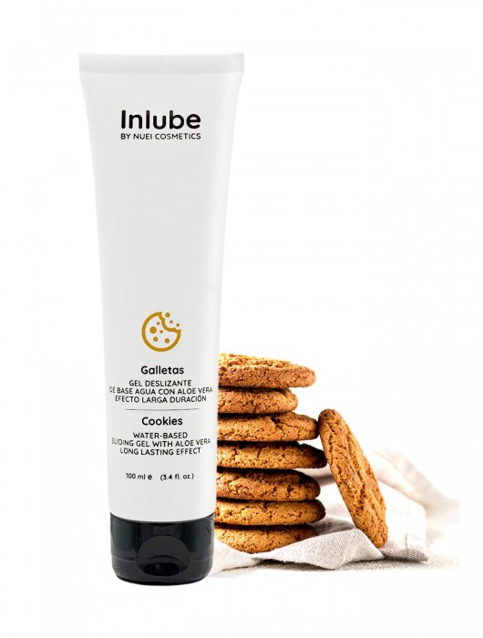 Лубрикант на водной основе Nuei Inlube с алоэ вера и ароматом печенья - 100 мл. - Nuei cosmetics - купить с доставкой в Волгограде
