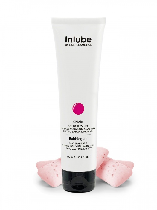 Лубрикант на водной основе Nuei Inlube с алоэ вера и ароматом бабл-гам - 100 мл. - Nuei cosmetics - купить с доставкой в Волгограде