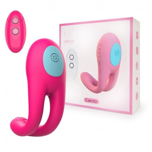 Розовое виброкольцо с пультом ДУ - I-MOON - в Волгограде купить с доставкой