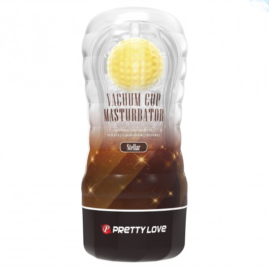 Прозрачный текстурированный мастурбатор Vacuum Cup Masturbator Stellar - Baile - в Волгограде купить с доставкой
