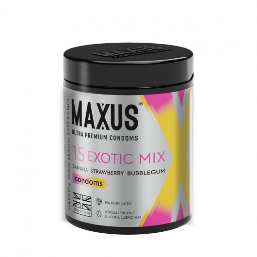 Цветные ароматизированные презервативы MAXUS Exotic Mix - 15 шт. - Maxus - купить с доставкой в Волгограде