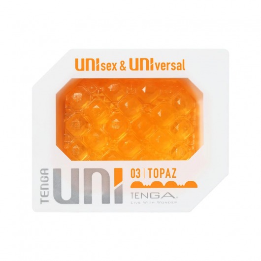 Оранжевый мастурбатор-стимулятор Tenga Uni Topaz - Tenga - в Волгограде купить с доставкой