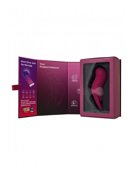 Малиновый вакуум-волновой стимулятор клитора с вибрацией Pocket Pro 1 - Satisfyer