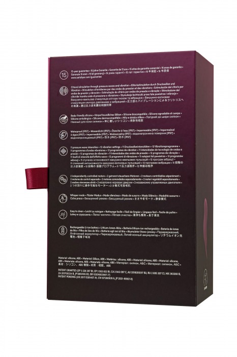 Малиновый вакуум-волновой стимулятор клитора с вибрацией Pocket Pro 1 - Satisfyer