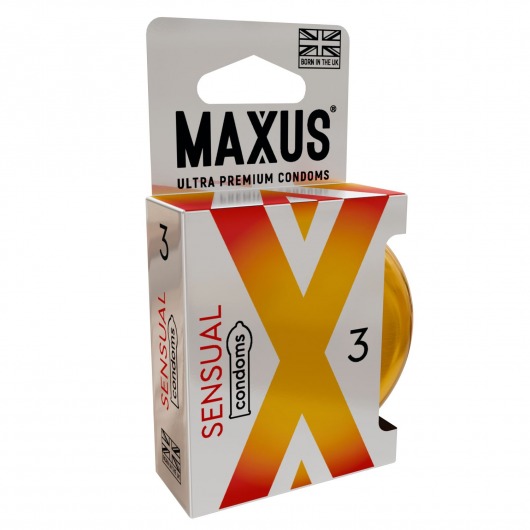 Презервативы анатомической формы Maxus Sensual - 3 шт. - Maxus - купить с доставкой в Волгограде