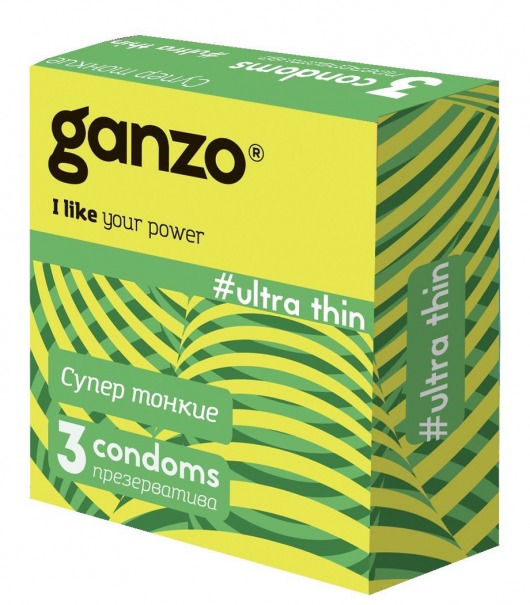 Ультратонкие презервативы Ganzo Ultra thin - 3 шт. - Ganzo - купить с доставкой в Волгограде