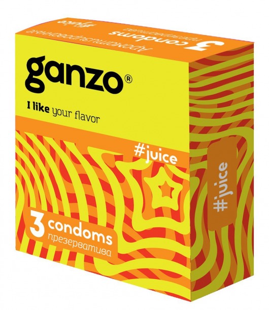 Ароматизированные презервативы Ganzo Juice - 3 шт. - Ganzo - купить с доставкой в Волгограде