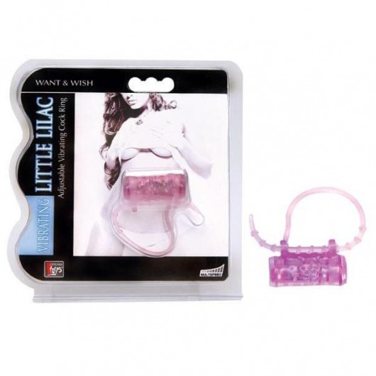 Эрекционное кольцо с вибратором LITTLE LILAC - Dream Toys - в Волгограде купить с доставкой