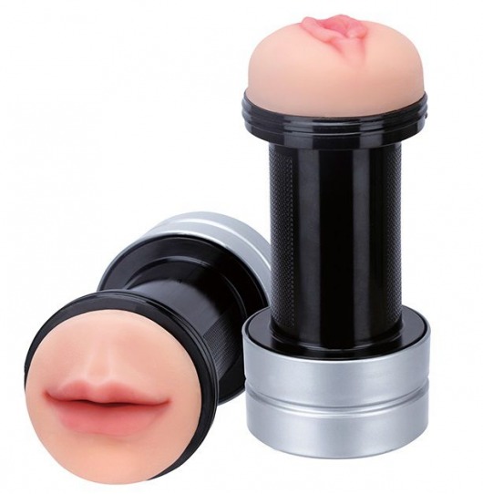 Двусторонний мастурбатор REALSTUFF 2 IN 1 HUMMER MOUTH   VAGINA - ротик и вагина - Dream Toys - в Волгограде купить с доставкой