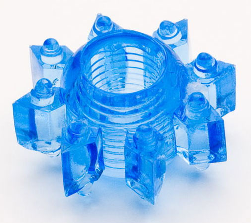 Голубая гелевая насадка-звезда - Toyfa Basic - в Волгограде купить с доставкой