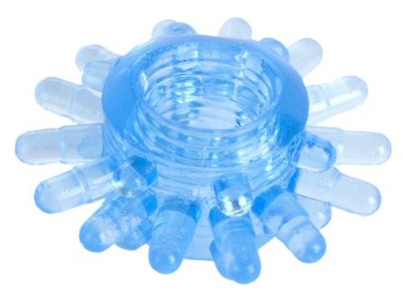 Голубая гелевая насадка с шипиками - Toyfa Basic - в Волгограде купить с доставкой