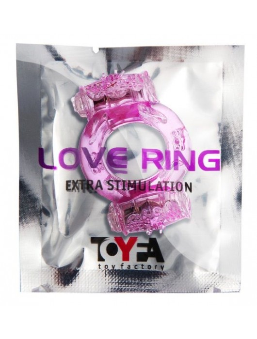 Розовое виброкольцо с двумя батарейками - Toyfa Basic - в Волгограде купить с доставкой