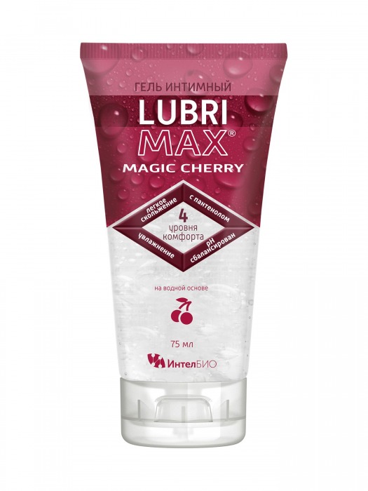Интимный гель-смазка на водной основе Lubrimax Magic Cherry - 75 мл. - ИнтелБИО - купить с доставкой в Волгограде