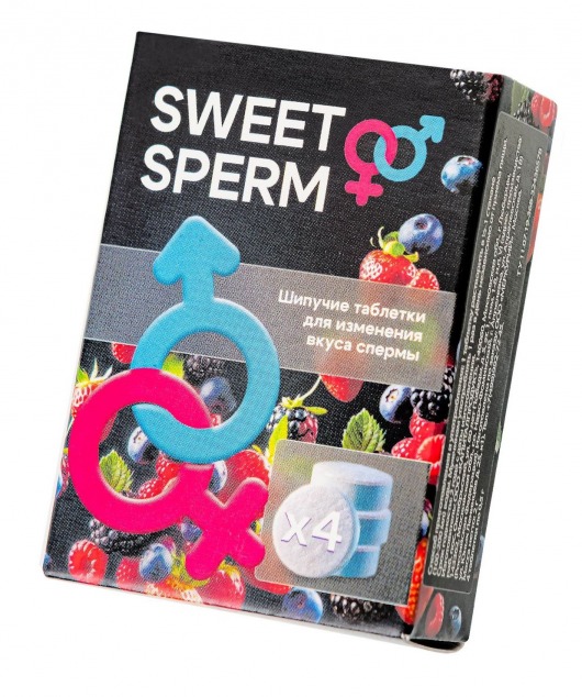 Шипучие таблетки для мужчин Sweet Sperm для изменения вкуса спермы (4 шт. по 0,5 гр.) - Капиталпродукт - купить с доставкой в Волгограде