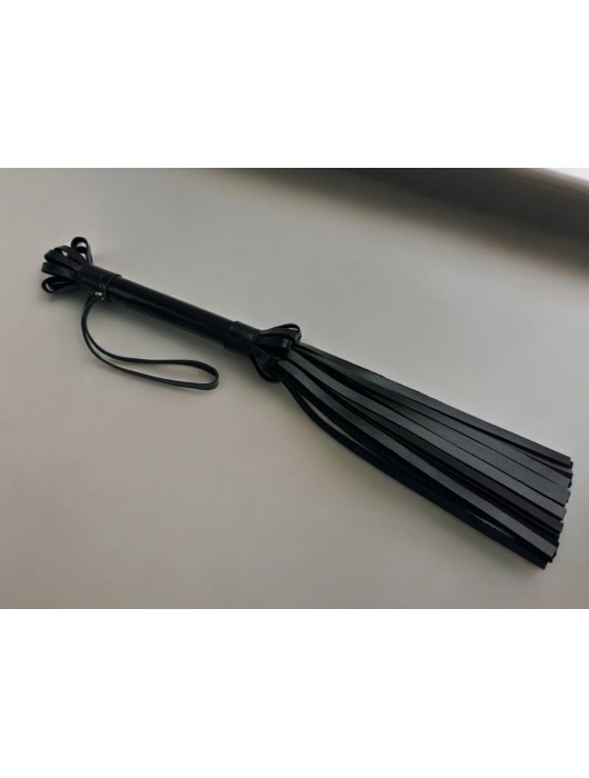 Черная кожаная плеть King Arsenal - 44 см. - БДСМ Арсенал - купить с доставкой в Волгограде