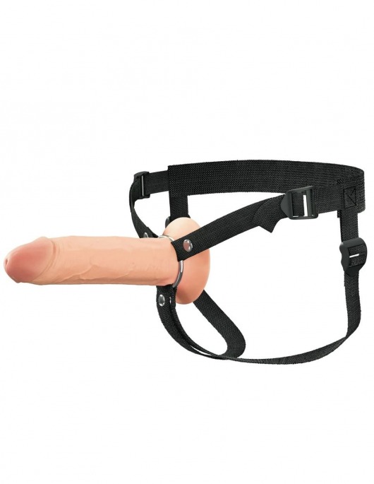 Полый страпон на ремнях 8’’ Hollow Silicone Strap-on - Pipedream - купить с доставкой в Волгограде