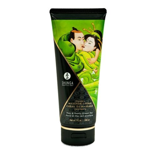 Массажный крем для тела с ароматом груши и зелёного чая Pear   Exotic Green Tea - 200 мл. - Shunga - купить с доставкой в Волгограде