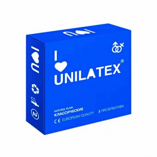 Классические презервативы Unilatex Natural Plain - 3 шт. - Unilatex - купить с доставкой в Волгограде