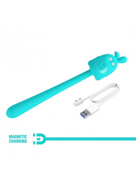 Аквамариновый гибкий вибратор - 14,2 см. - Baile