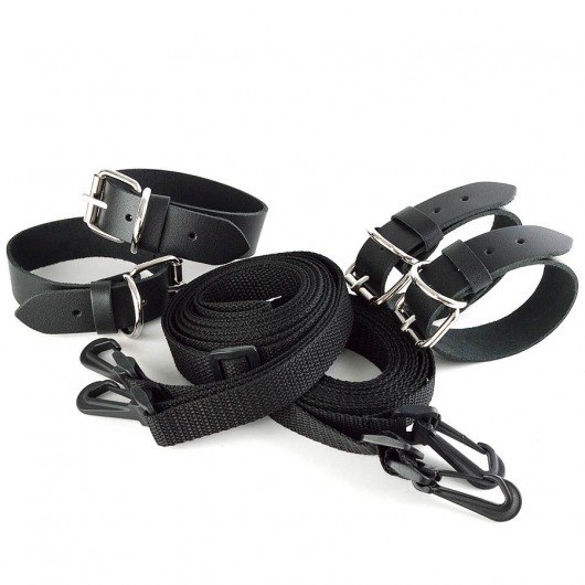 Черный комплект для растяжки на кровати «Новичок» - Sitabella - купить с доставкой в Волгограде