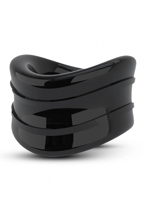 Черное эрекционное кольцо на мошонку Beef Ball Stretcher Snug - Blush Novelties - в Волгограде купить с доставкой