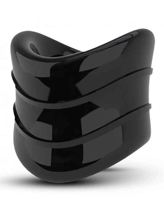 Черное эрекционное кольцо на мошонку Beef Ball Stretcher Snug X Long - Blush Novelties - в Волгограде купить с доставкой