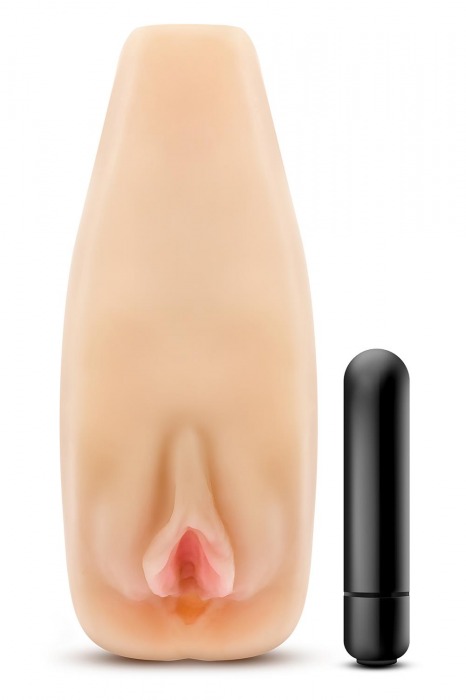 Мастурбатор-вагина с вибрацией Soft   Wet Natasha Realistic Beige Masturbator - Blush Novelties - в Волгограде купить с доставкой