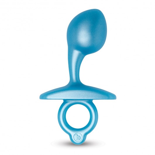 Голубая анальная пробка для массажа простаты Bulb Silicone Prostate Plug - 10,7 см. - b-Vibe - в Волгограде купить с доставкой