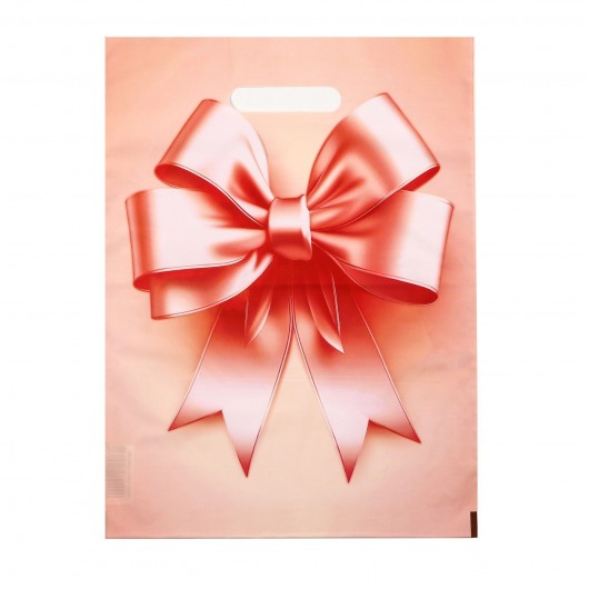 Пакет с принтом в виде банта с вырубной ручкой (30х40 см) - Сима-Ленд - купить с доставкой в Волгограде