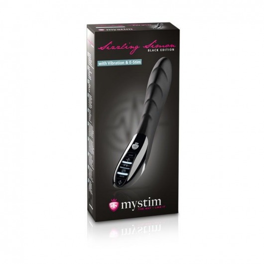 Вибратор с электростимуляцией Sizzling Simon Black Edition - 27 см. - MyStim - купить с доставкой в Волгограде