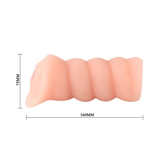 Мастурбатор-вагина с вибрацией и углублениями под пальцы - 16 см. - Baile - в Волгограде купить с доставкой