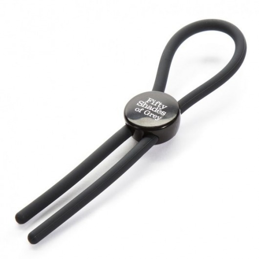 Тёмно-серое эрекционное кольцо с зажимом Again and Again Adjustable Cock Ring - Fifty Shades of Grey - в Волгограде купить с доставкой